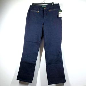 LRL Lauren Jeans Co St Germain Nolita Dark Blue Jeans 10 NWT